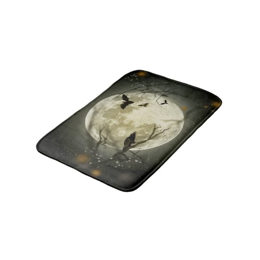 Halloween Moon Spooky Crows Badmat (Gekanteld)