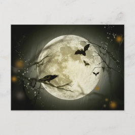 Halloween Moon Spooky Crows Briefkaart