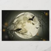 Halloween Moon Spooky Crows Briefpapier (Voorkant)