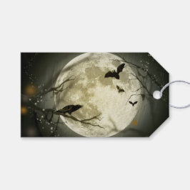 Halloween Moon Spooky Crows Cadeaulabel