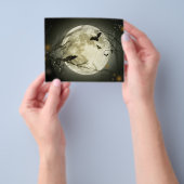 Halloween Moon Spooky Crows Flyer (Hand)