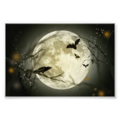 Halloween Moon Spooky Crows Foto Afdruk (Voorkant)