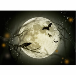 Halloween Moon Spooky Crows Fotobeeldje Magneet