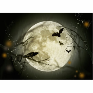 Halloween Moon Spooky Crows Fotobeeldje Magneet