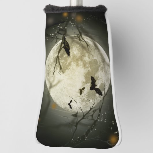 Halloween Moon Spooky Crows Golfheadcover (Draai 90)