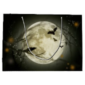 Halloween Moon Spooky Crows Groot Cadeauzakje (Achterkant)