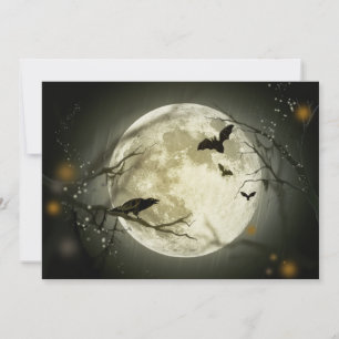 Halloween Moon Spooky Crows Kaart