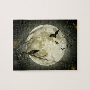 Halloween Moon Spooky Crows Legpuzzel