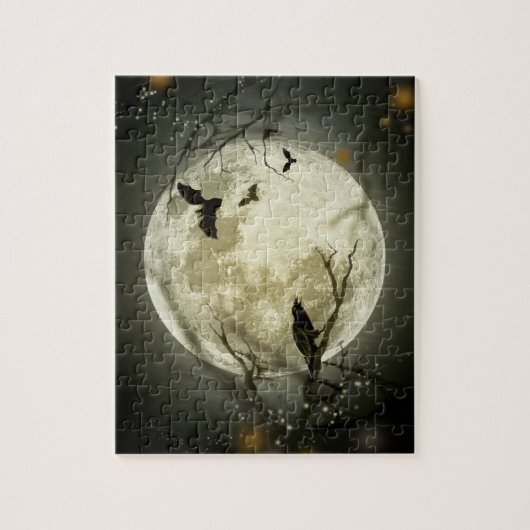 Halloween Moon Spooky Crows Legpuzzel (Verticaal)