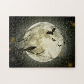 Halloween Moon Spooky Crows Legpuzzel (Horizontaal)