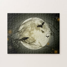 Halloween Moon Spooky Crows Legpuzzel