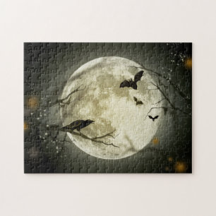 Halloween Moon Spooky Crows Legpuzzel