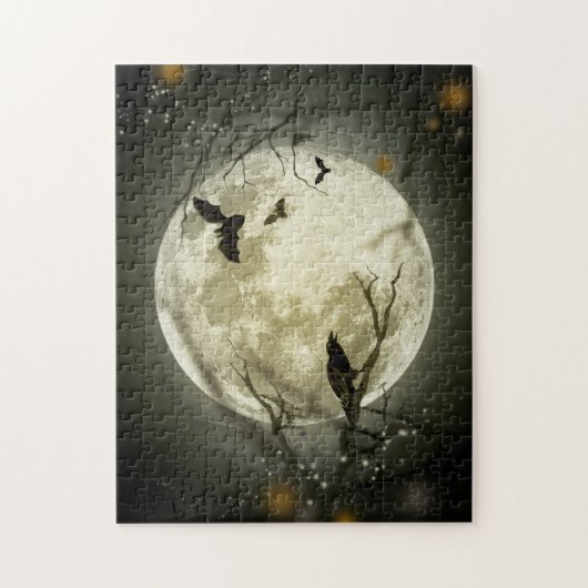 Halloween Moon Spooky Crows Legpuzzel (Verticaal)