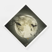 Halloween Moon Spooky Crows Servetten (Hoek)