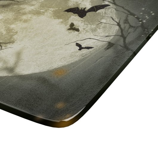 Halloween Moon Spooky Crows Snijplank (Hoek)