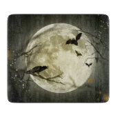 Halloween Moon Spooky Crows Snijplank (Voorkant)