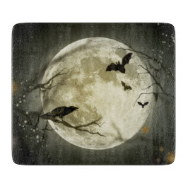 Halloween Moon Spooky Crows Snijplank