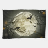 Halloween Moon Spooky Crows Theedoek (Horizontaal)