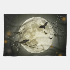Halloween Moon Spooky Crows Theedoek