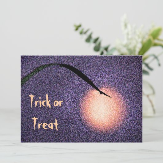 Halloween Moon Uitnodiging (Staand voorkant)