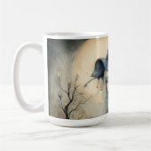 Halloween Moon Witch met vleugels Koffiemok (Links)
