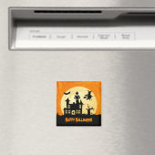 Halloween Moonlight Haunted House in Graveyard Magneet (Insitu (Vaatwasser))