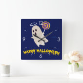 Halloween Moonlight Haunted House Square Wall Cloc Vierkante Klok (Huis)