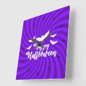 Halloween Moonlight Haunted House Square Wall Cloc Vierkante Klok (Hoek)