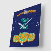 Halloween Moonlight Haunted House Square Wall Cloc Vierkante Klok (Hoek)