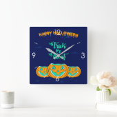 Halloween Moonlight Haunted House Square Wall Cloc Vierkante Klok (Huis)