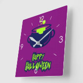 Halloween Moonlight Haunted House Square Wall Cloc Vierkante Klok (Hoek)