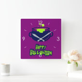 Halloween Moonlight Haunted House Square Wall Cloc Vierkante Klok (Huis)