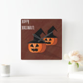 Halloween Moonlight Haunted House Square Wall Cloc Vierkante Klok (Huis)