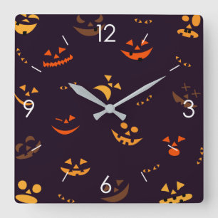 Halloween Moonlight Haunted House Square Wall Cloc Vierkante Klok