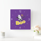 Halloween Moonlight Haunted House Square Wall Cloc Vierkante Klok (Huis)