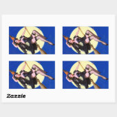 Halloween Moonlight Ride Pin Up Rechthoekige Sticker (Vel)