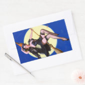 Halloween Moonlight Ride Pin Up Rechthoekige Sticker (Envelop)
