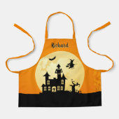 Halloween Moonlight spookhuis voor kinderen Schort (Voorkant)
