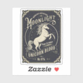 Halloween Moonlight Unicorn Blood Magic Potion Sticker (Vel)