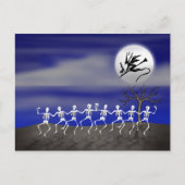 Halloween Moonlit Party Scene Briefkaart (Voorkant)