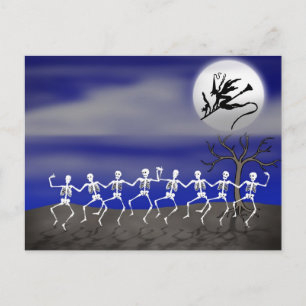 Halloween Moonlit Party Scene Briefkaart