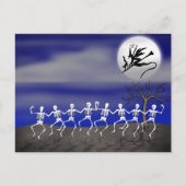 Halloween Moonlit Party Scene Briefkaart (Voorkant)