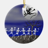 Halloween Moonlit Party Scene Keramisch Ornament (Voorkant)