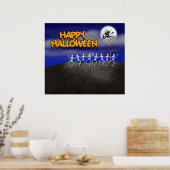 Halloween Moonlit Party Scene Poster (Keuken)