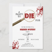 Halloween moord Mystery Party uitnodiging (Voorkant)