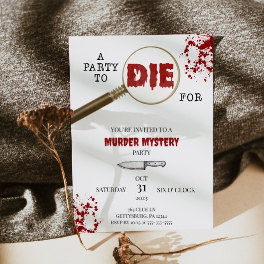 Halloween moord Mystery Party uitnodiging