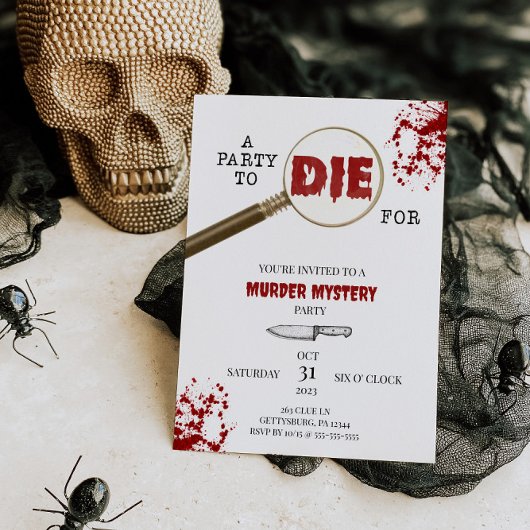 Halloween moord Mystery Party uitnodiging