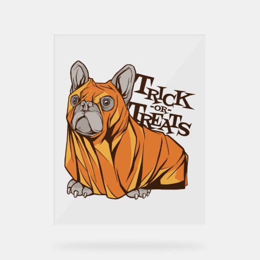 Halloween mops acryl bord (Voorkant)
