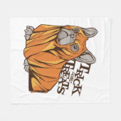 Halloween mops fleece deken (Voorkant (Horizontaal))