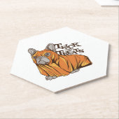 Halloween mops kartonnen onderzetters (Schuin)